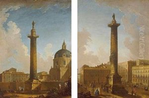 Trajan's Column, Rome by Antonio Joli