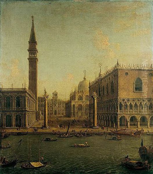 Venice, A View Of The Bacino Di San Marco With The Piazzetta And The Palazzo Ducale Looking North Towards The Torre Dell'orologio - view 1