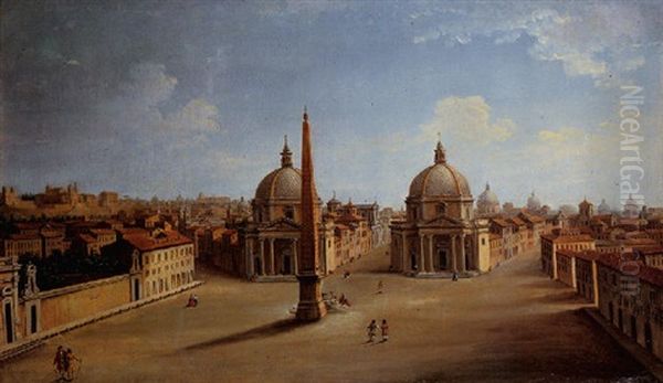 A View Of The Piazza Del Popolo, Rome - view 1