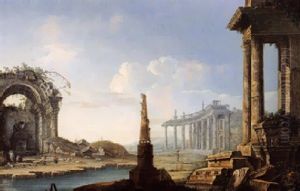 Antike Ruinenlandschaft Mit Obelisk by Antonio Joli