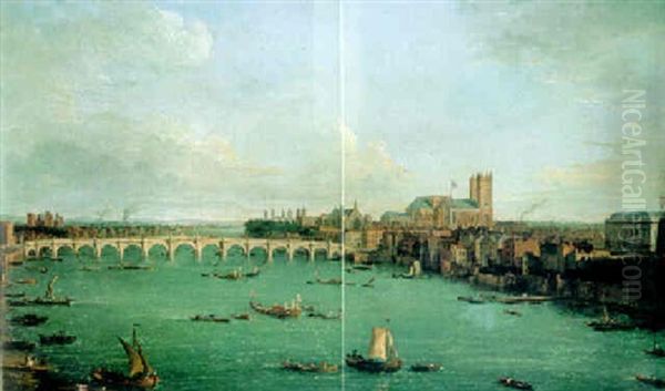 The Thames Looking Towards Westminster - view 1