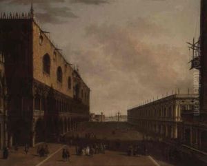 Vue De La Place Saint Marc Vers Le Grand Canal by Antonio Joli