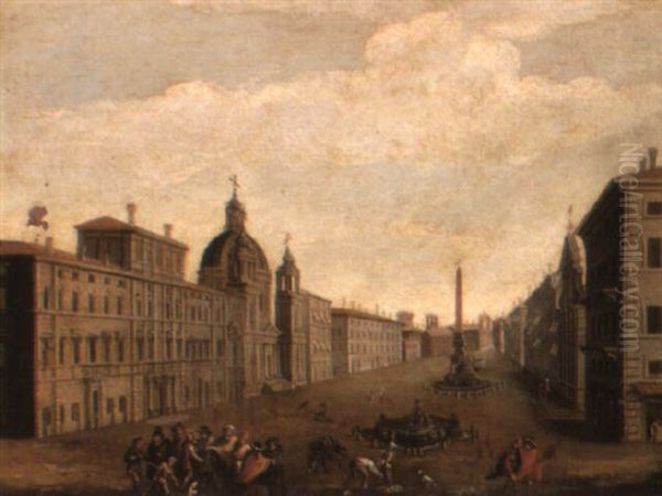 The Piazza Navona, Rome - view 1