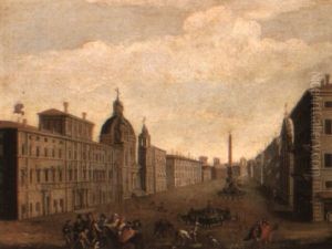 The Piazza Navona, Rome by Antonio Joli