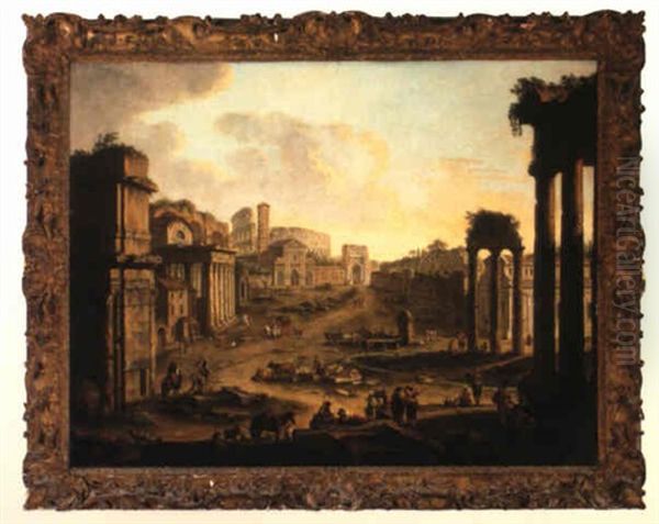 Rome, A View Of The Campo Vaccino, With The Colosseum - view 1