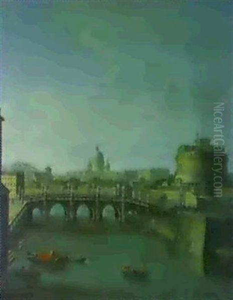A View Of St. Peter's Rome, The Castel Sant'angelo And The Ponte Sant'angelo...[&] A View Of The Arno... - view 1
