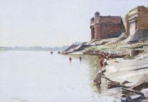 Vue De Benares by Jean, Dit Tancrede Bastet