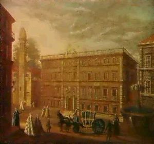 Town Squares With Elegant Figures Parading by Antonio Joli