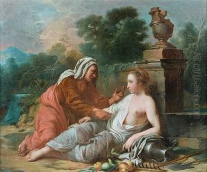 Vertumne Et Pomone by Nicolas-Rene Jollain the Younger