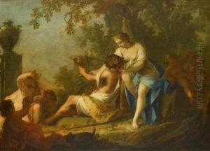 Bacchus And Ariadne by Nicolas-Rene Jollain the Younger
