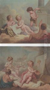 Allegorie De La Peinture by Nicolas-Rene Jollain the Younger