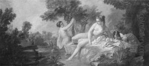 Jeunes Femmes Au Bain by Nicolas-Rene Jollain the Younger