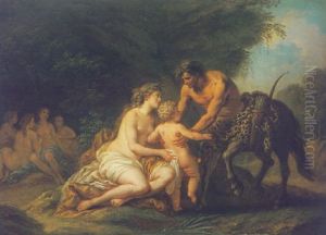 The Education Of Achilles by Nicolas-Rene Jollain the Younger