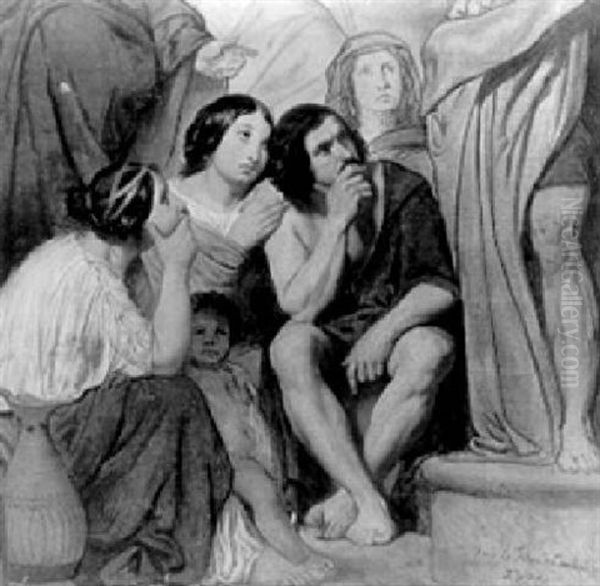 Etude Pour La Fresque De Sainte Ambroise - view 1