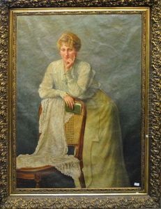 Portrait De Dame by Adolphe Jomouton