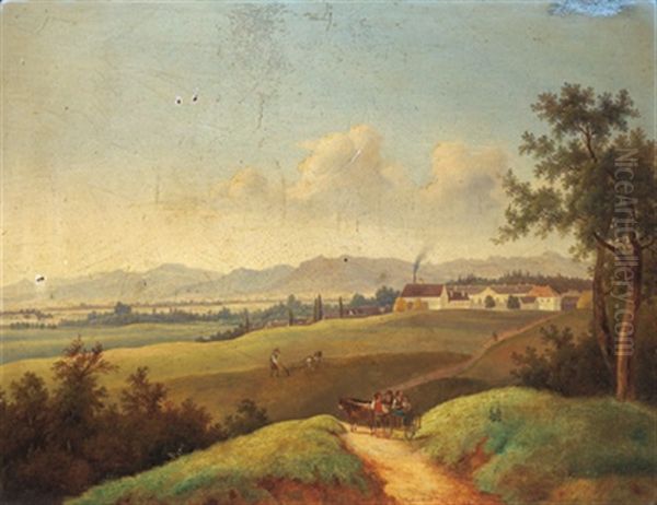 Weite Landschaft Mit Blick Auf Einen Gutshof - view 1