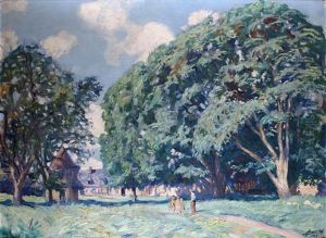 Conversation Sur Le Chemin, 1929 by Lucien Hector Jonas