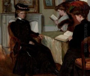 Elegantes Au Salon by Lucien Hector Jonas
