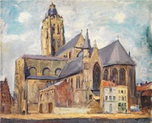 Vue De L'eglise De Sainte-walburge D'audenarde En Belgique