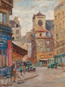 Rue De Paris by Lucien Hector Jonas