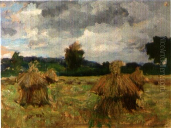 Les Meules Sous L'orage Dans L'orne - view 1