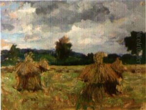 Les Meules Sous L'orage Dans L'orne Les Meules Sous L'orage Dans L'orne