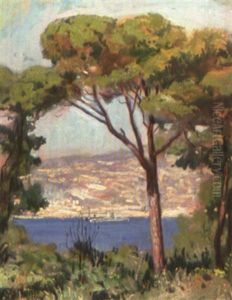 Vue Sur La Baie De Saint Jean Cap Ferrat by Lucien Hector Jonas
