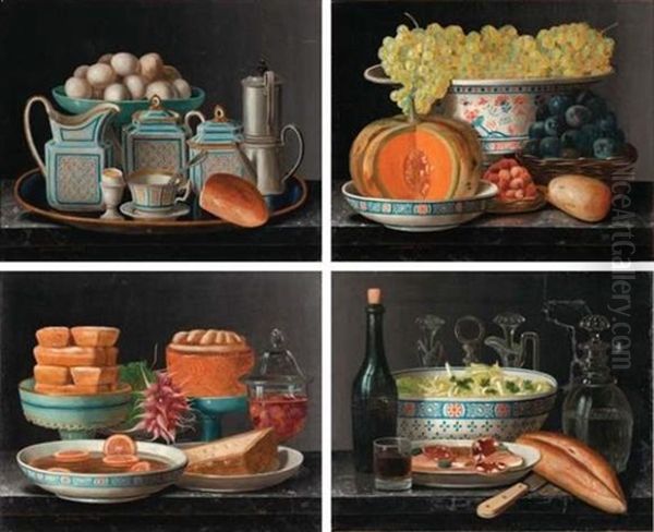 Coupe Aux Oeufs, Oeuf A La Coque Et Service De Porcelaine De Paris (+ 3 Others, Various Sizes; 4 Works) - view 1