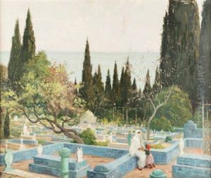 Femmes Au Cimetiere by Leonce J. V. de Joncieres