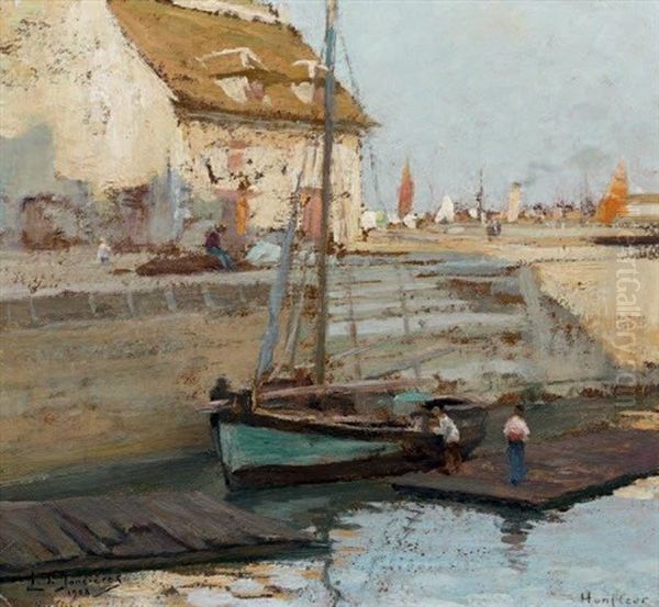 Voilier Dans Le Port De Honfleur - view 1
