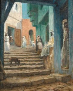 Ruelle Animee Dans La Kasbah D'alger