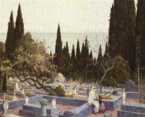Vue Du Cimetiere D'el Kettar by Leonce J. V. de Joncieres