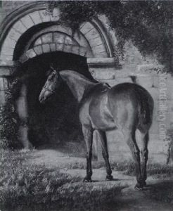 Pferd Vor Dem Stall by Adrian Jones
