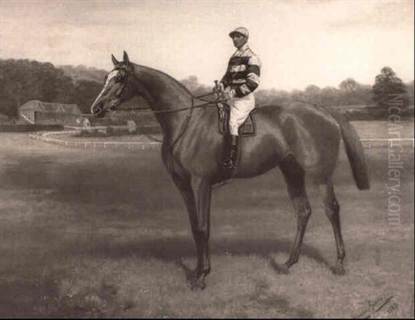 Athelroy With Jockey In Lilac And Black Silks Up - view 1