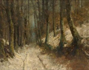 Rouge-cloitre Sous La Neige by Alfred Bastien