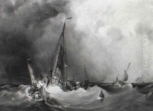 Fishing Boats In A Storm