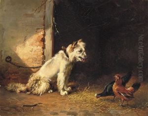 A Friendly Encounter by Daniel-Adolphe-Robert Jones