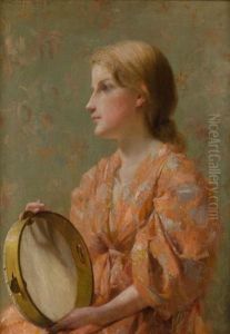 Girl With Tambourine by Francis Coates Jones