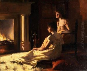 By The Fireside by Francis Coates Jones