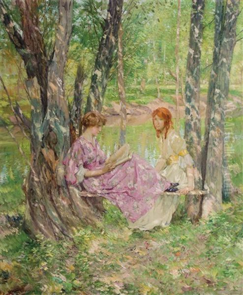 Two Women In A Garden - view 1