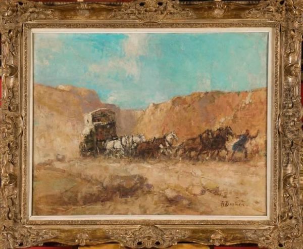 La Diligence A Bou-saada (algerie) - view 1