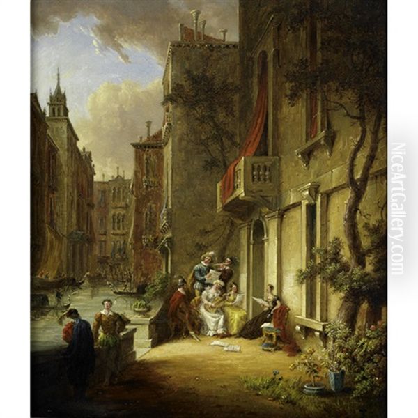 A Canal Scene In Venice - view 1
