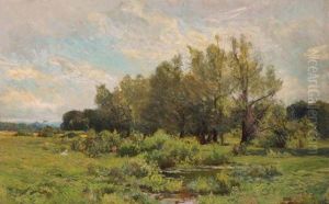 Landscape In Spring by Hugh Bolton Jones
