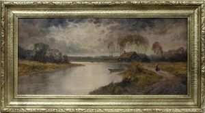 Cottage Landscape by Hugh Bolton Jones