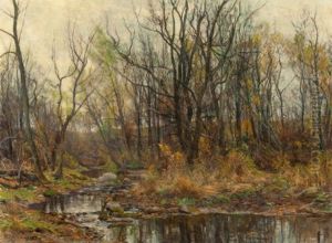 A Berkshire Brook In Autumn by Hugh Bolton Jones