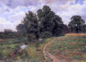Spring Landscape With Pathway by Hugh Bolton Jones