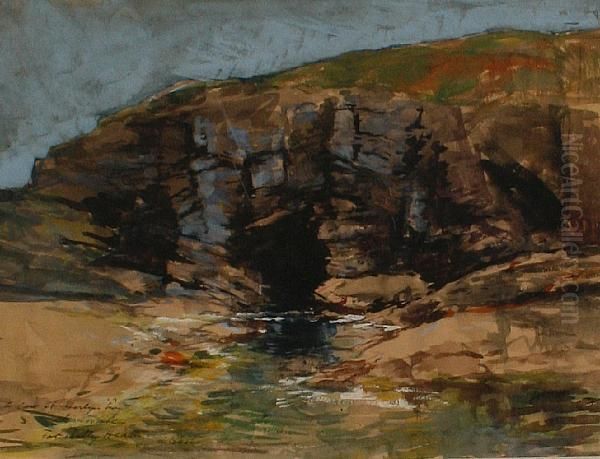 A Cave At Harlyn Bay - view 1