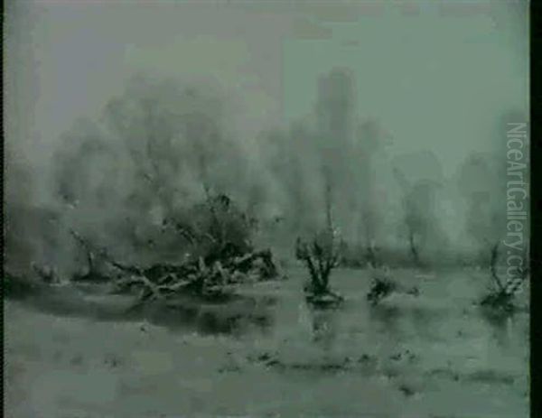 River Landscape In Spring - view 1