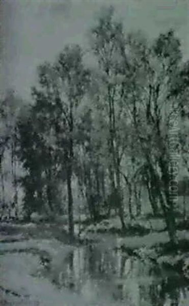 Spring Landscape With Stream - view 1