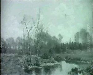 Country Landscape With A Stream by Hugh Bolton Jones